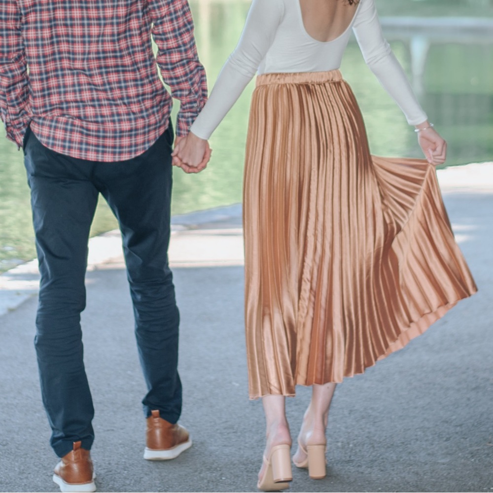 ASOS pleated midi skirt
